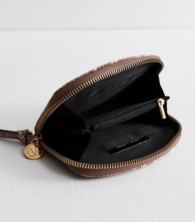 New Look Grey Snake Print Faux Leather Purse New Look - 3