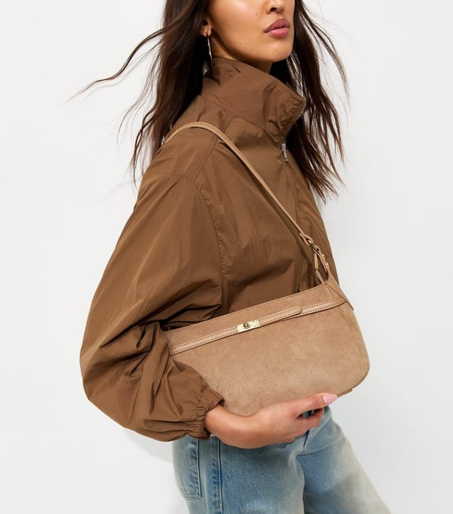 New Look Camel Faux Suede Belted Turn Lock Shoulder Bag New Look - 2