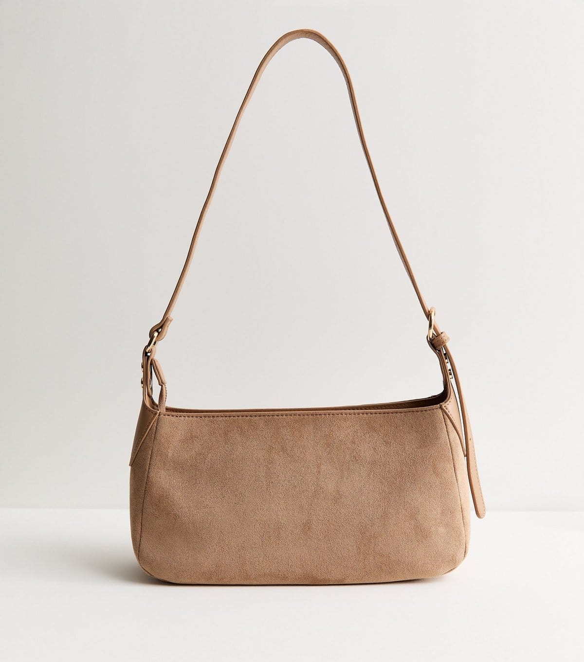 New Look Camel Faux Suede Belted Turn Lock Shoulder Bag New Look - 4