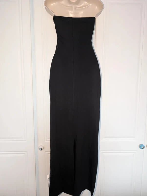 ASOS ASOS Design twist bust bodycon bandeau midaxi dress in black size 6