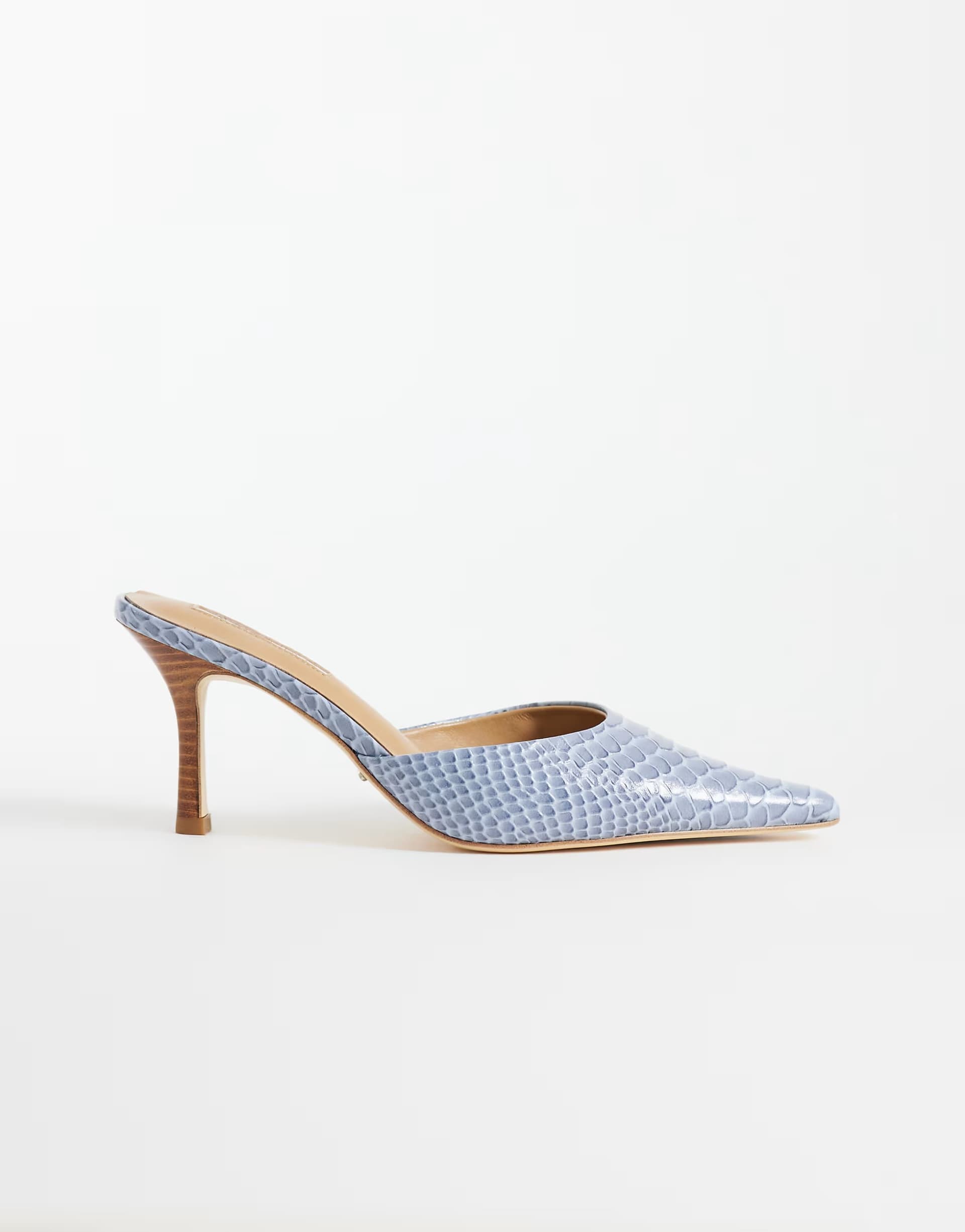 ASOS ASOS Blue Python Heeled Mules by Tony Bianco