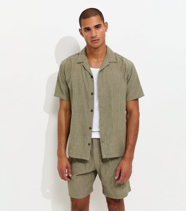 jack & jones Men's Khaki Jaquard Shorts Jack & Jones New Look - 2