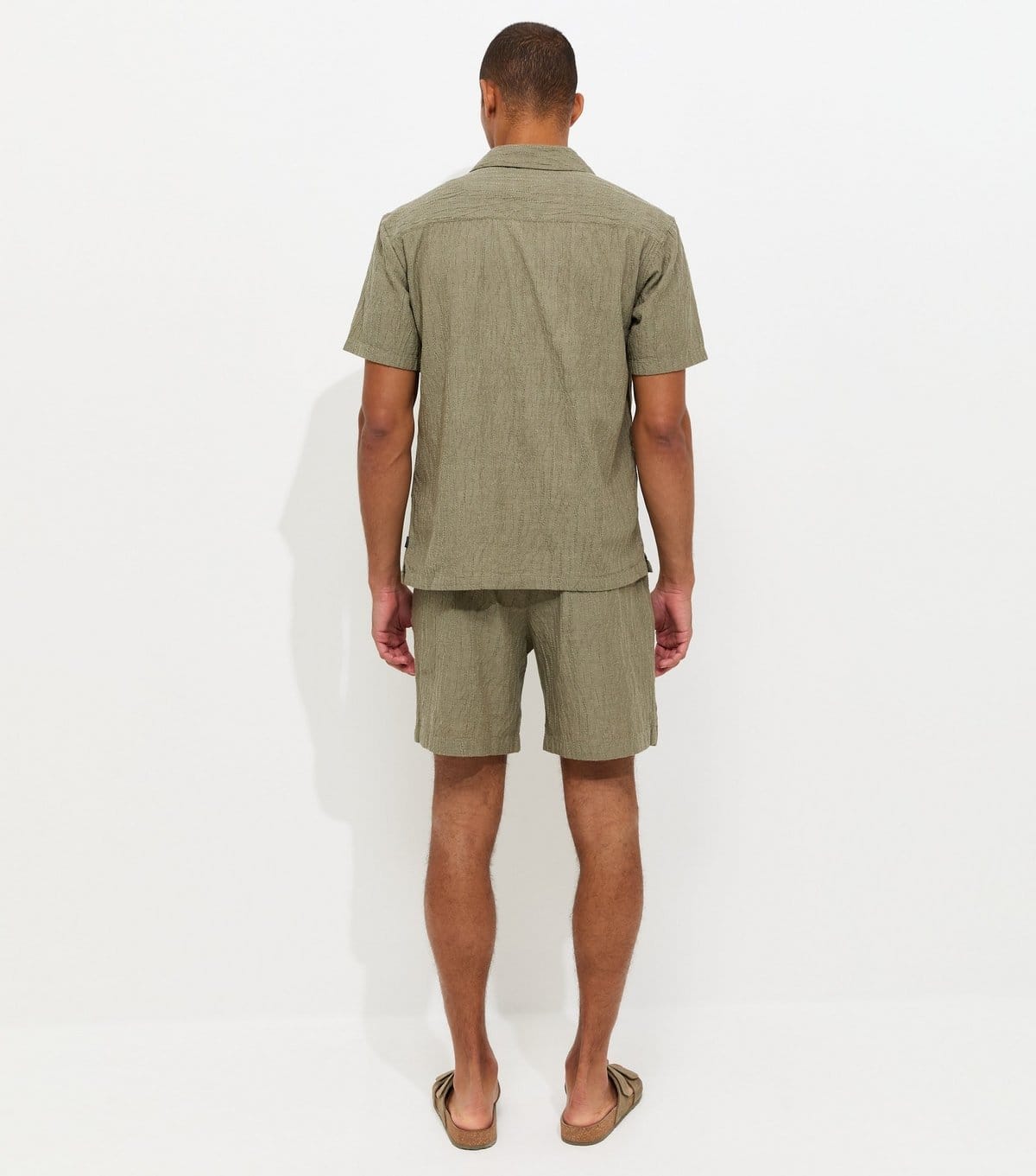 jack & jones Men's Khaki Jaquard Shorts Jack & Jones New Look - 4