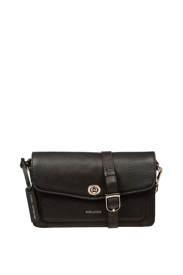 Pure Luxuries London Pure Luxuries London Women's 'Freya' Leather Cross Body & Clutch Bag in Black - 2