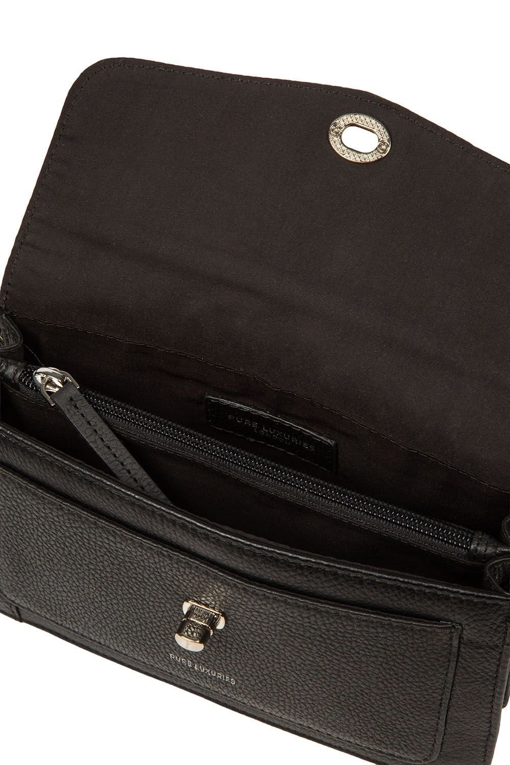 Pure Luxuries London Pure Luxuries London Women's 'Freya' Leather Cross Body & Clutch Bag in Black - 4