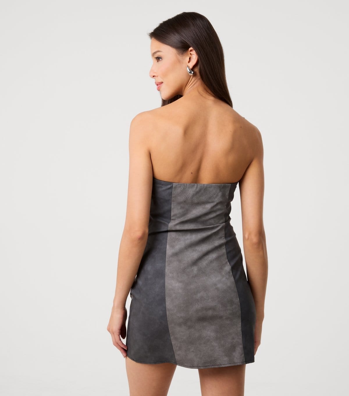 Pink Vanilla Women's Grey Studded Mini Dress Pink Vanilla New Look - 4