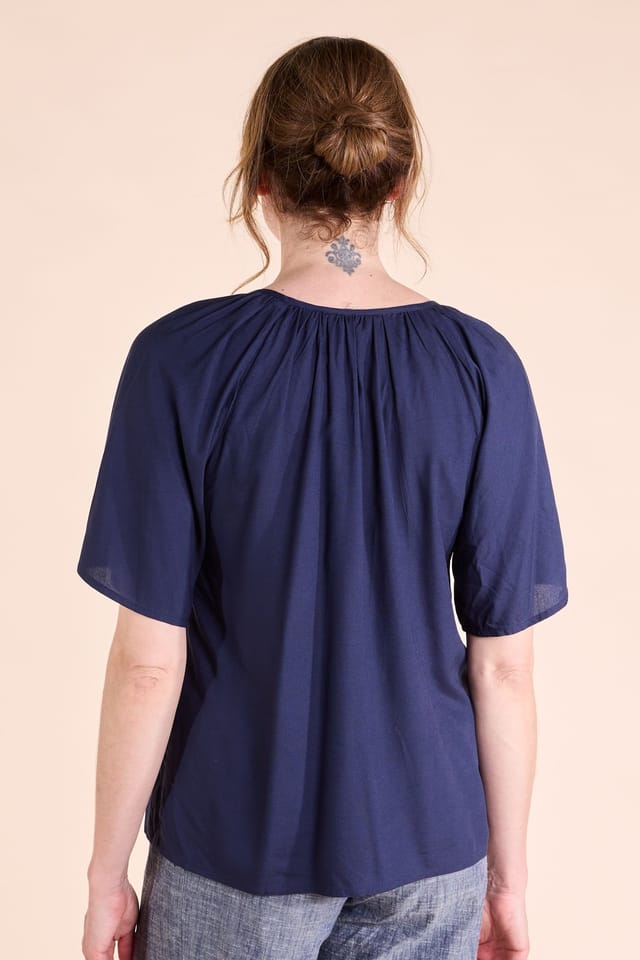 Nomads Clothing Nomads Clothing Women's Embroidered Top in Indigo - 2