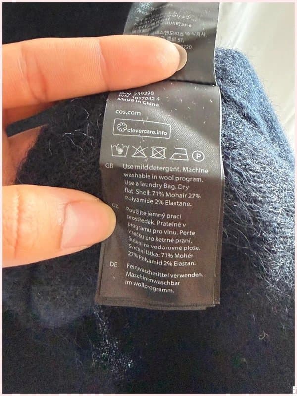 COS COS black sleeveless mohair blend knit top fuzzy minimalist jumper vest XS