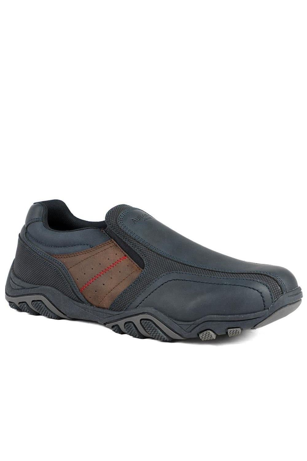 Pavers Pavers Men's Wide Fit Cushioned Slip On Shoes in Navy