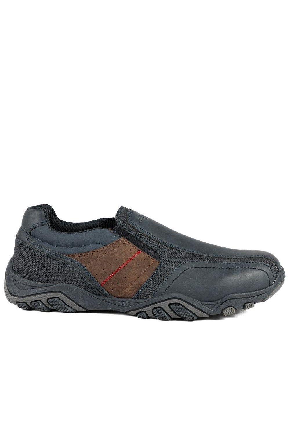 Pavers Pavers Men's Wide Fit Cushioned Slip On Shoes in Navy - 2