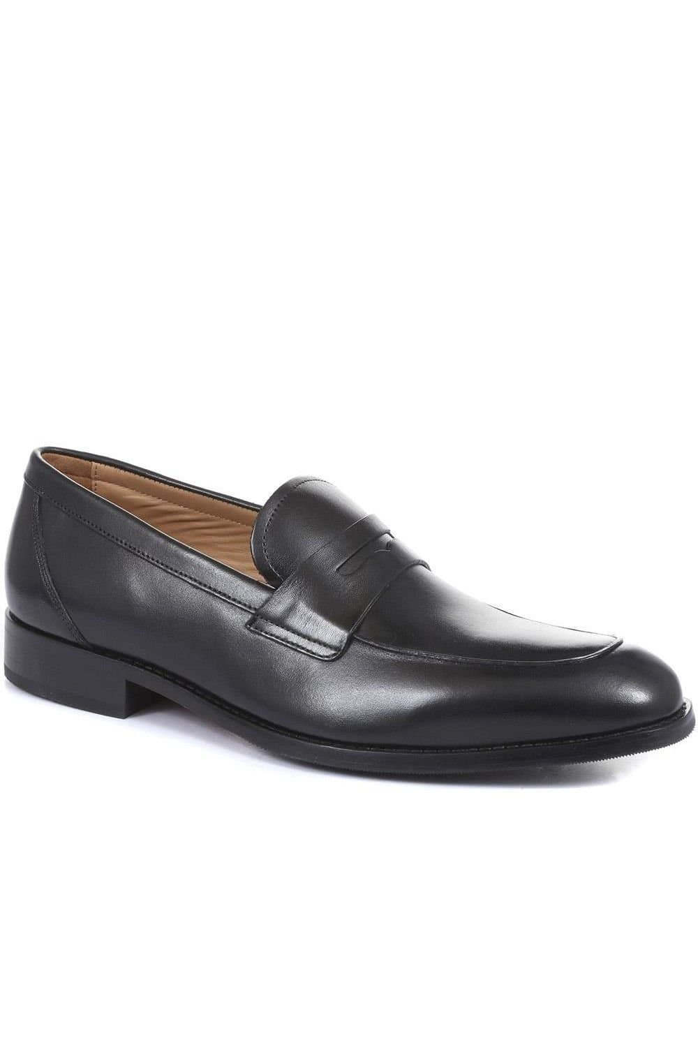 Jones Bootmaker Jones Bootmaker Black Leather Penny Loafers