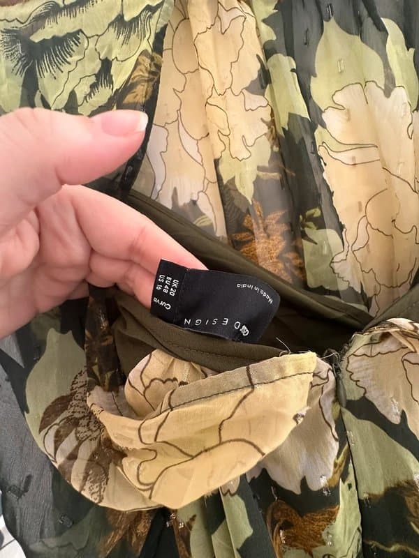 ASOS Green floral dress - ASOS curve