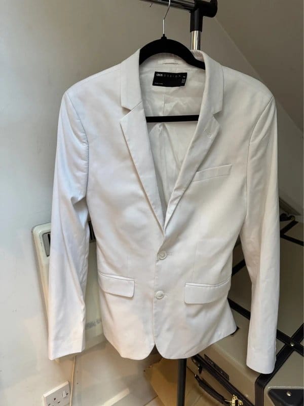 ASOS White Skinny Fit Suit Jacket/Blazer