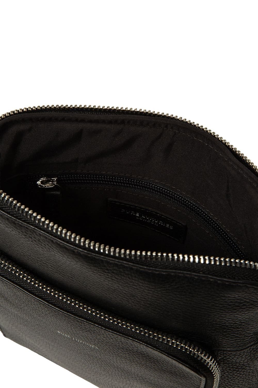 Pure Luxuries London Pure Luxuries London Women's 'Aisling' Leather Cross Body Bag in Black - 4