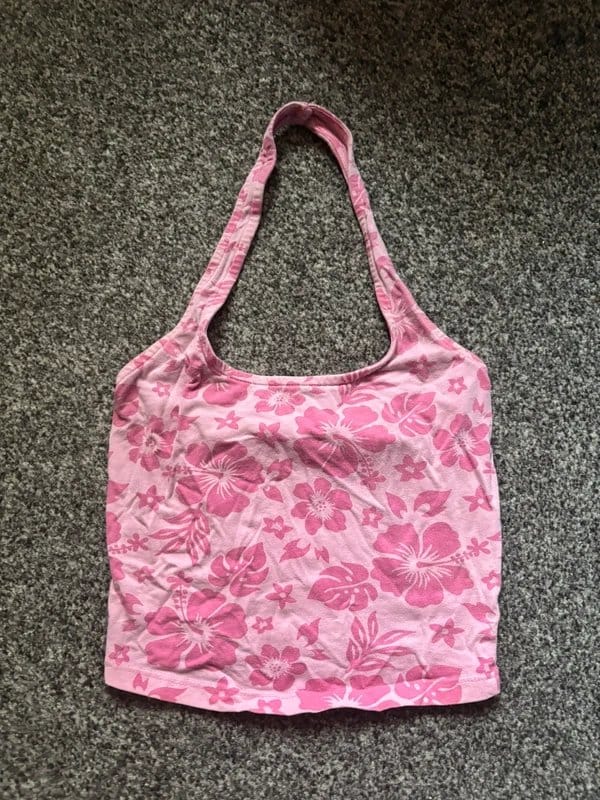 ASOS Pink Floral Halter Neck Summer Top