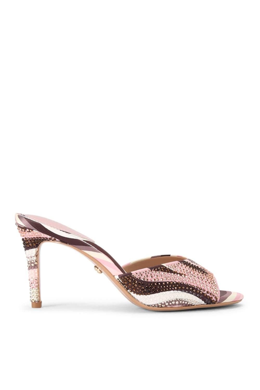 Carvela Carvela Pink Fabric Heeled Mules