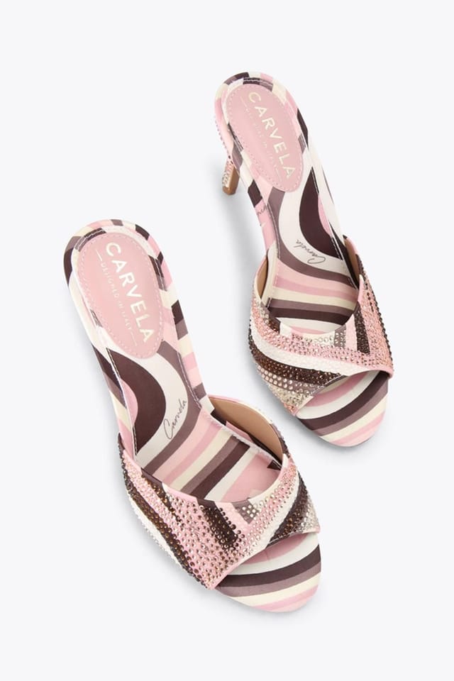 Carvela Carvela Women's 'Caramella Mule' Fabric Heels in Pink - 2