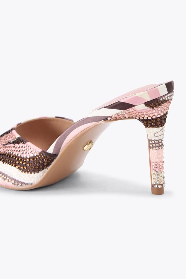Carvela Carvela Women's 'Caramella Mule' Fabric Heels in Pink - 3