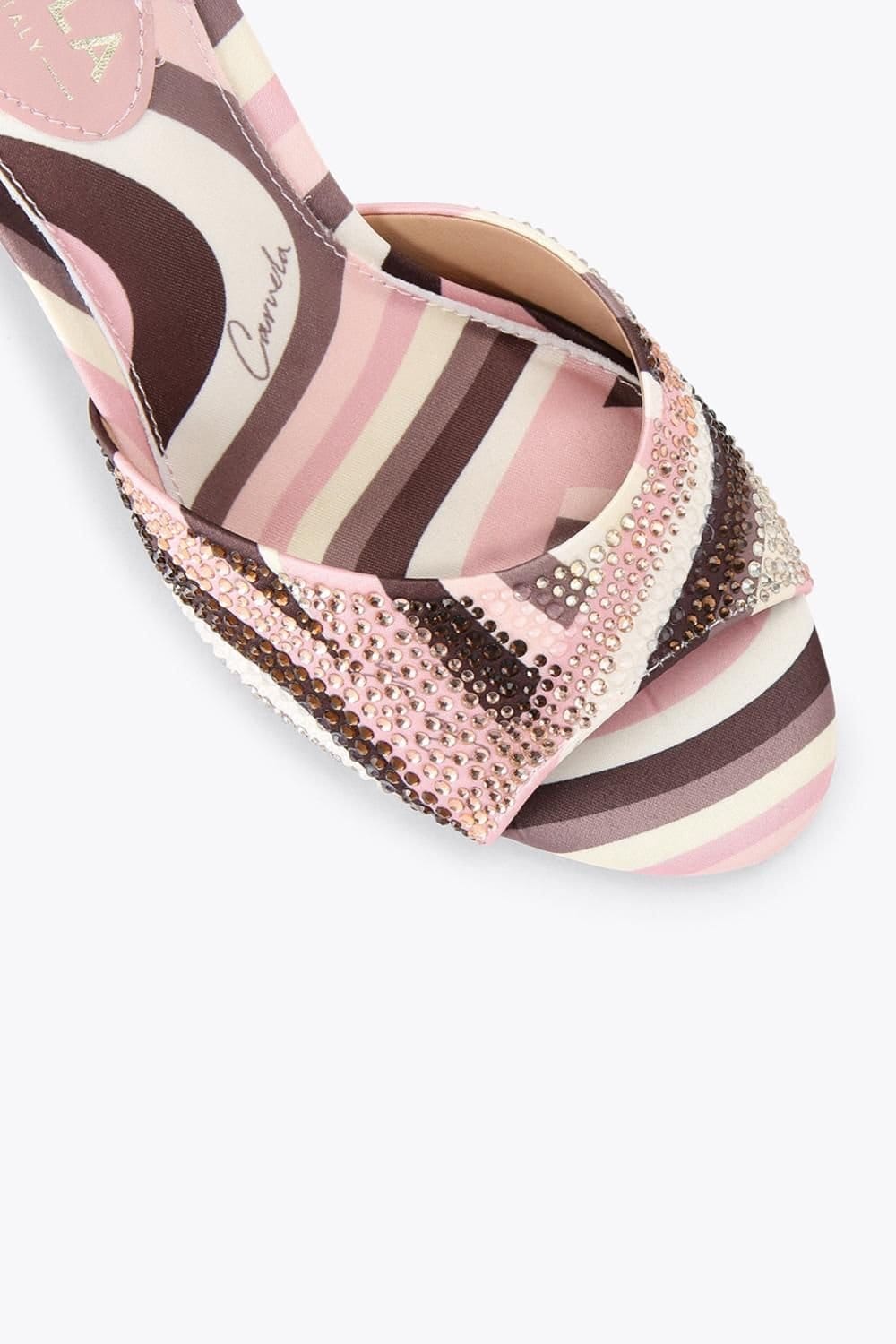 Carvela Carvela Women's 'Caramella Mule' Fabric Heels in Pink - 4