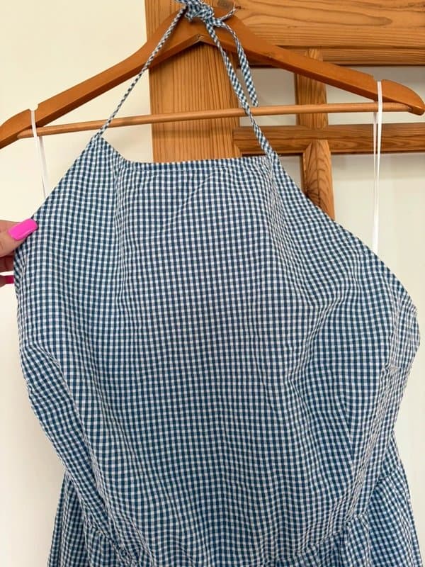 New Look Check halter neck dress