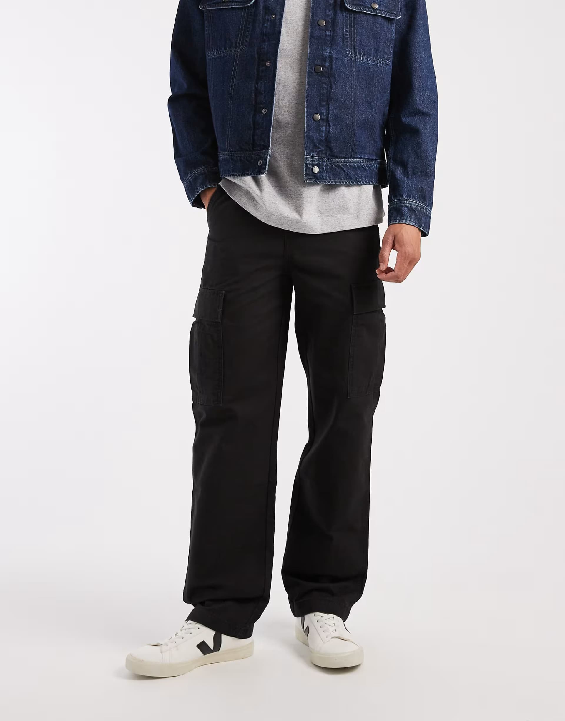 ASOS Levi's XX cargo straight fit trousers in black