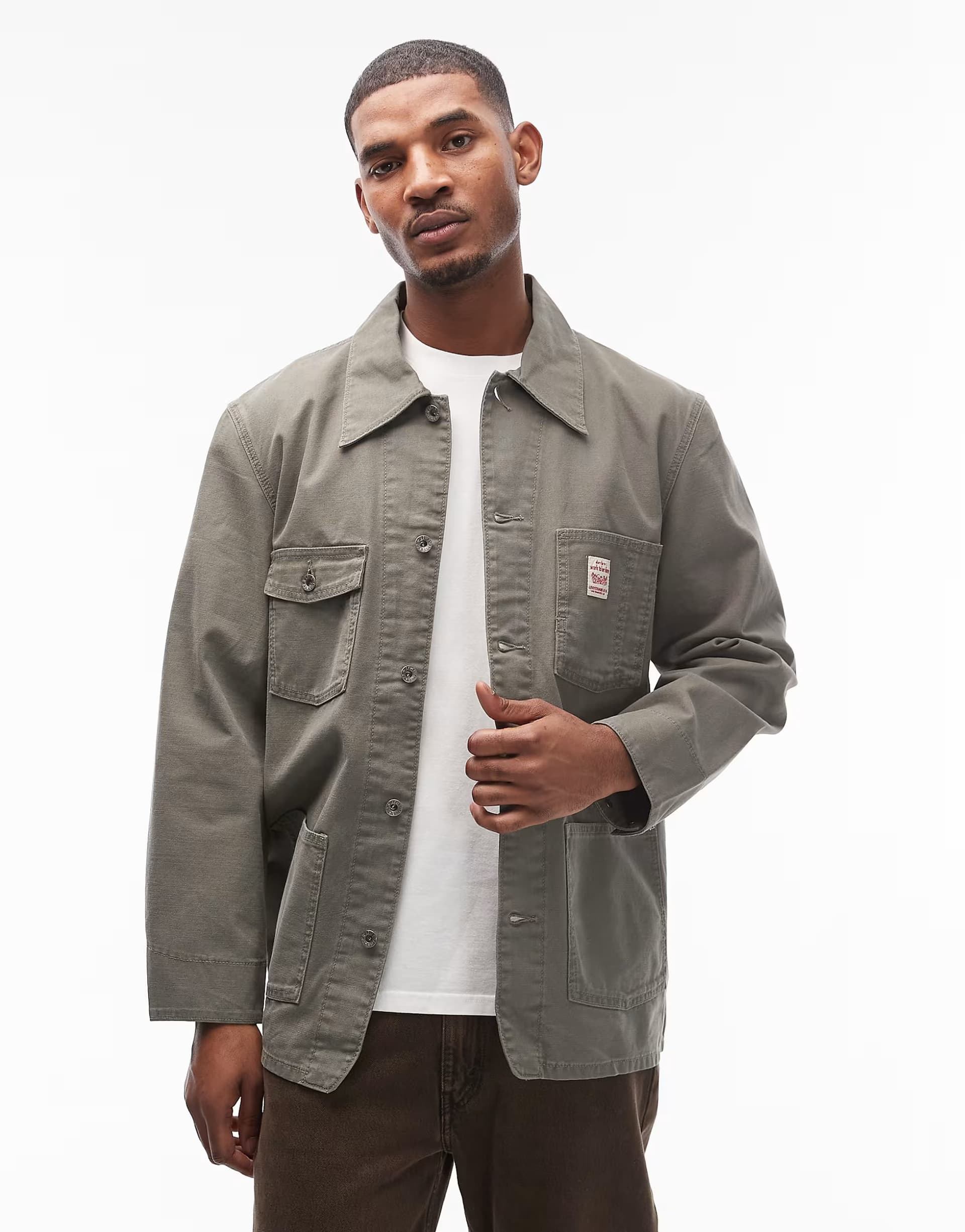 ASOS Levi's Workwear Berkley denim chore coat in grey