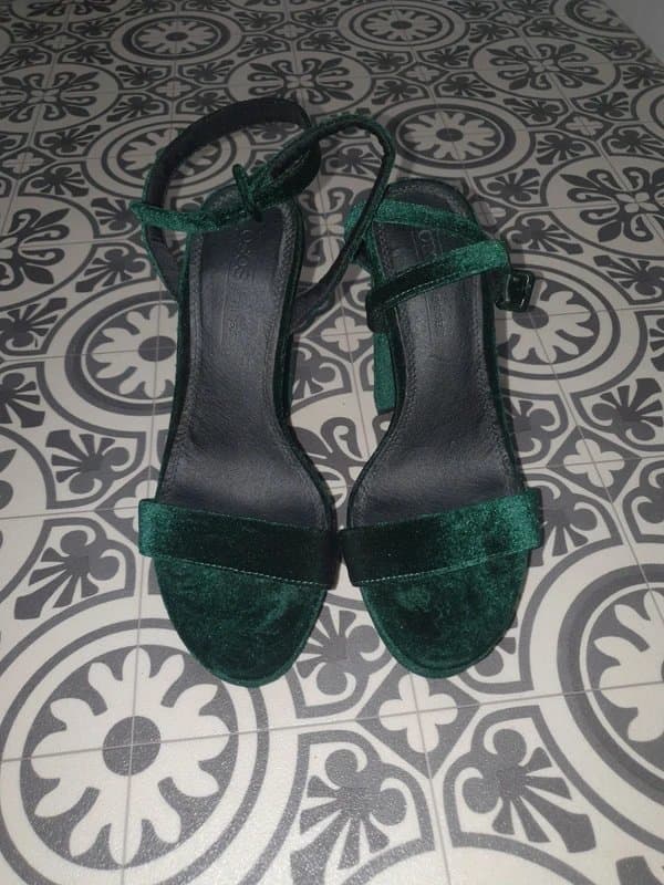 ASOS Asos velvet platform sandals size 5