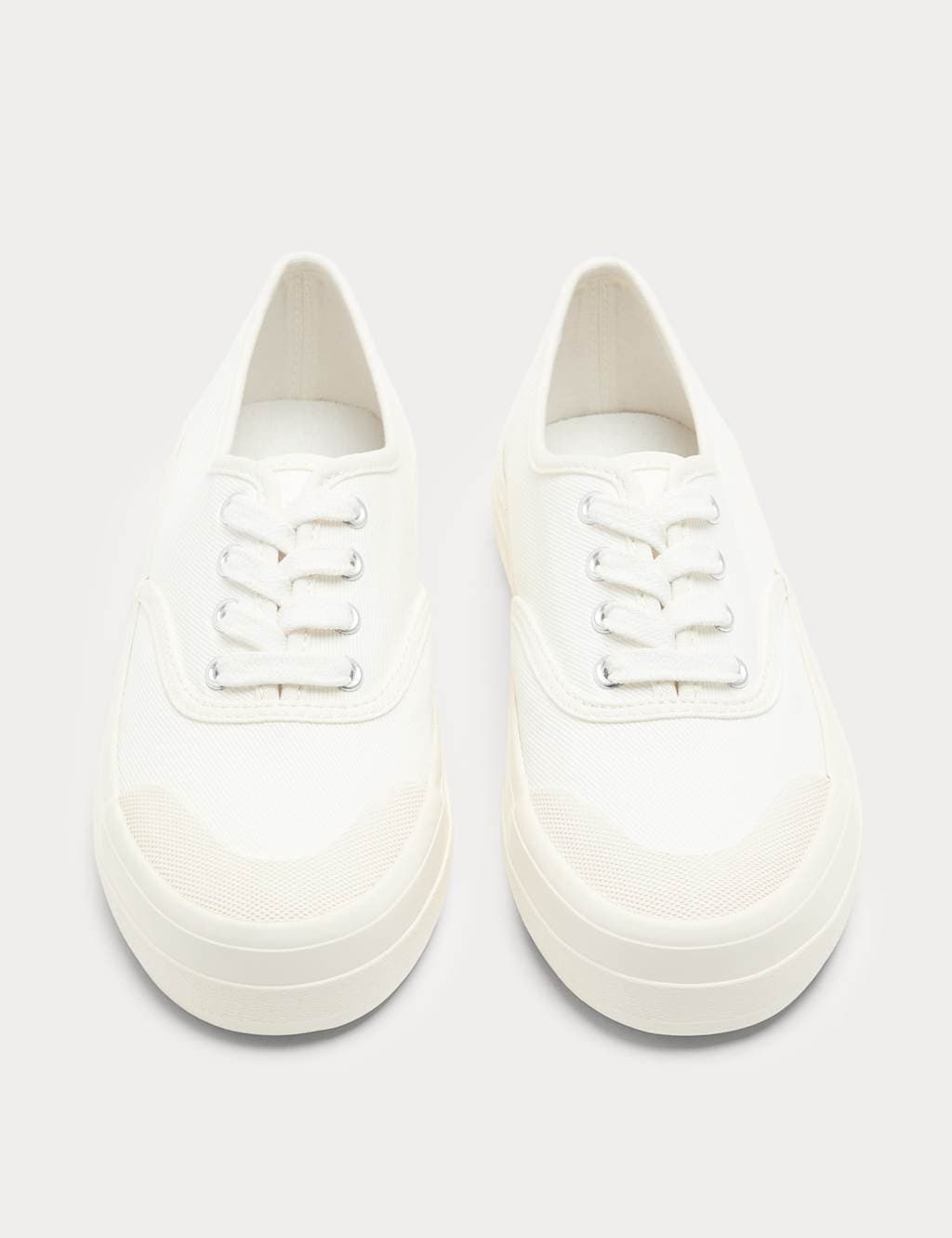 Marks & Spencer M&S White Cup Sole Platform Plimsoll Trainers