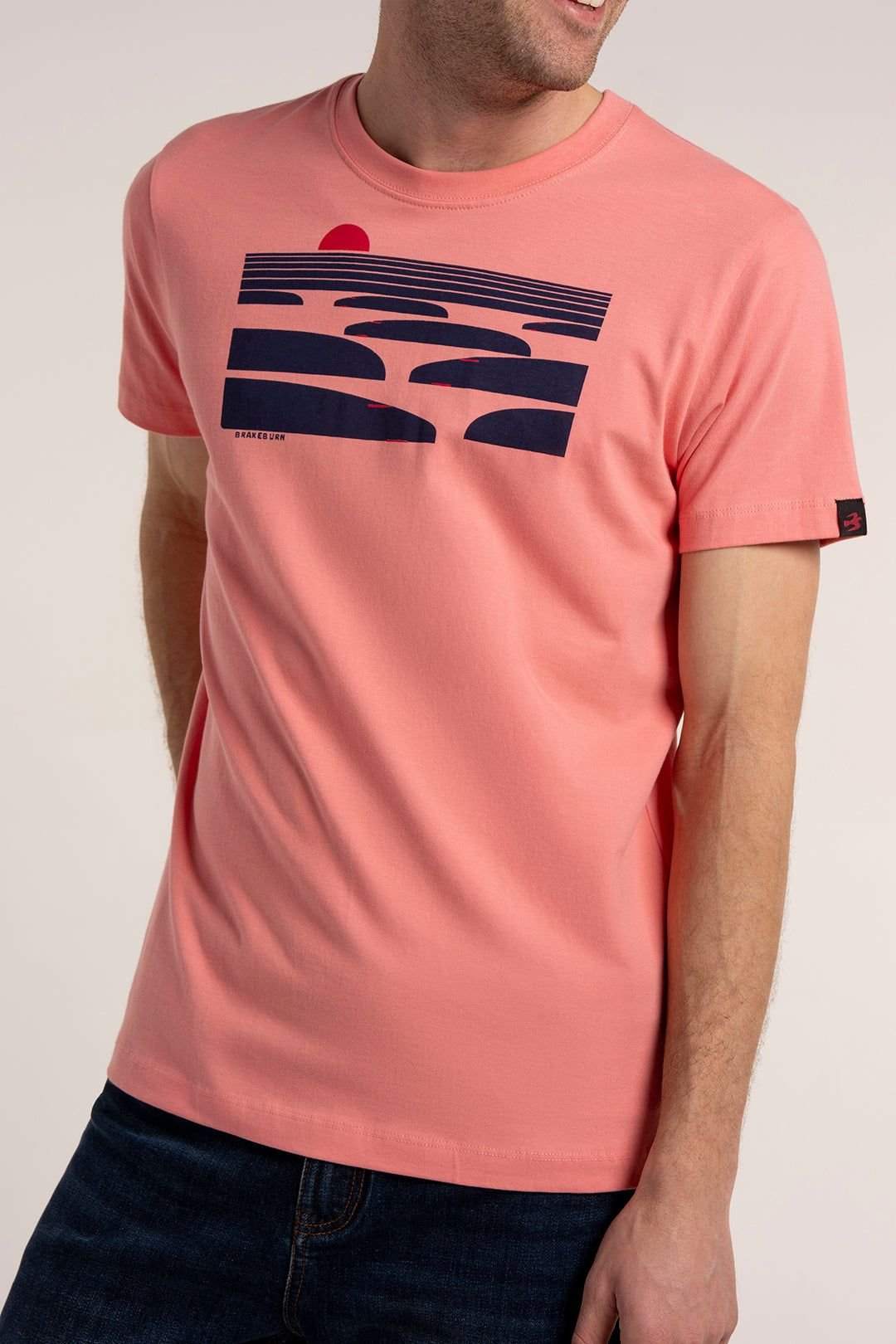 Brakeburn Brakeburn Men's OXENDON T-SHIRT in Pink - 3