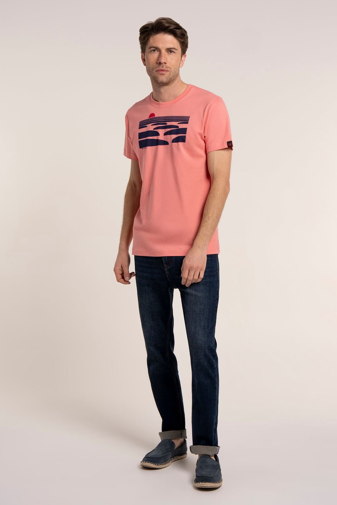 Brakeburn Brakeburn Men's OXENDON T-SHIRT in Pink - 4
