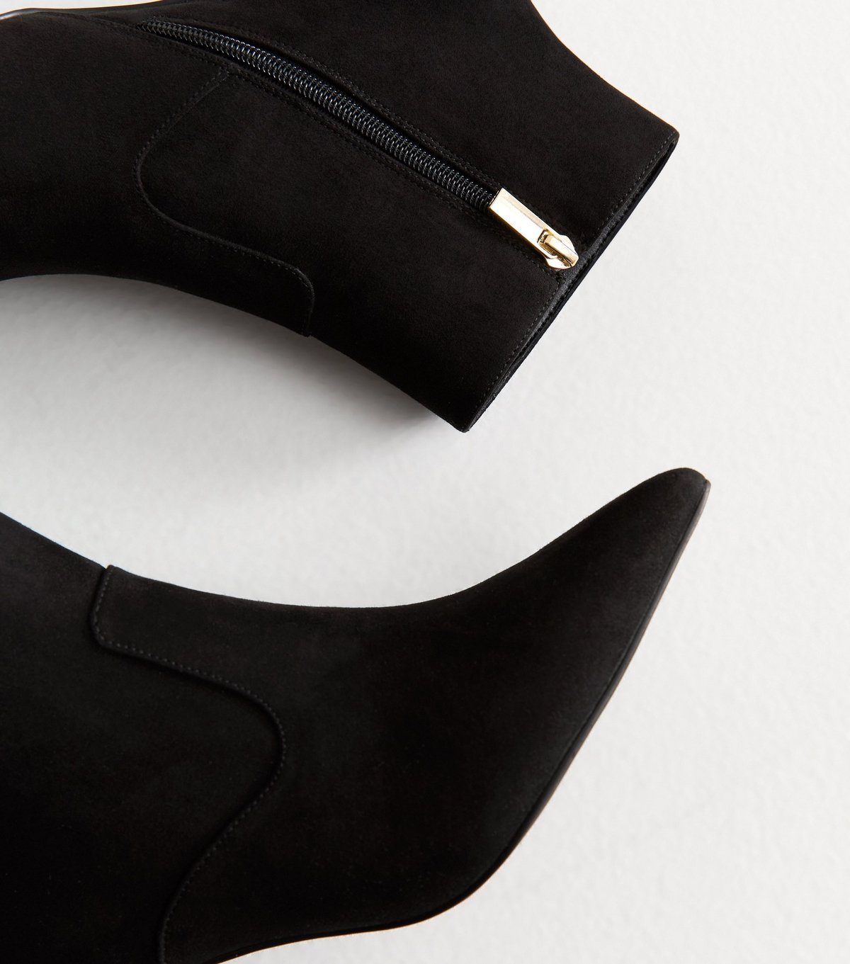 New Look Women's Wide Fit Black Faux Suede Stiletto Heel Ankle Boots Vegan New Look - 3