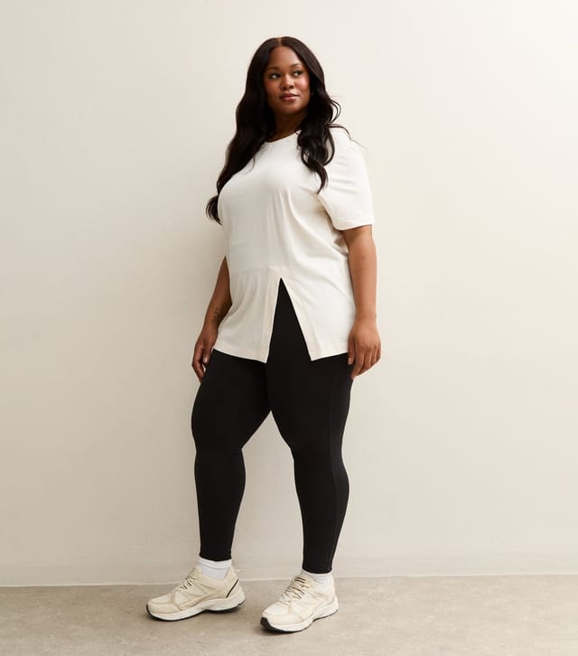 New Look Women's Plus Size Black High Waist Leggings Curves New Look - 2