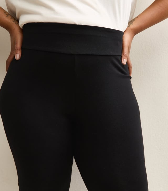 New Look Women's Plus Size Black High Waist Leggings Curves New Look - 3