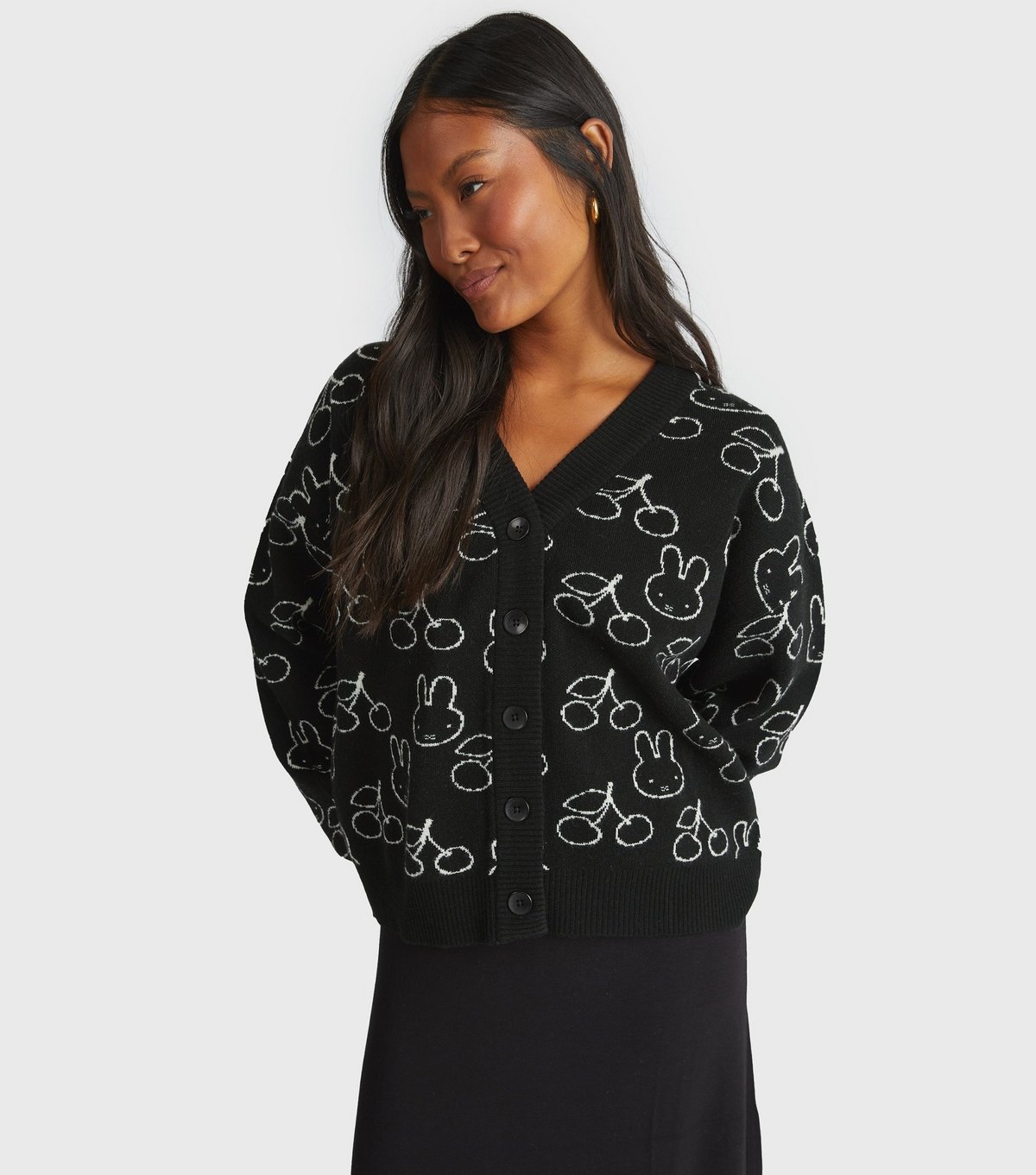 Skinnydip Women's Black Miffy Pattern Cardigan Skinnydip New Look - 3