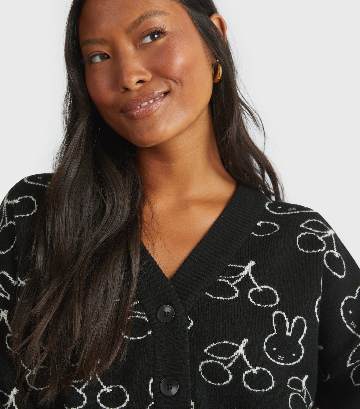 Skinnydip Women's Black Miffy Pattern Cardigan Skinnydip New Look - 4