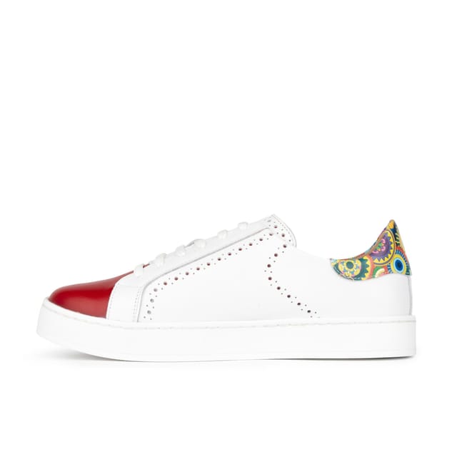 Embassy London Embassy London Women's Serena - Red & Signature Print - 3
