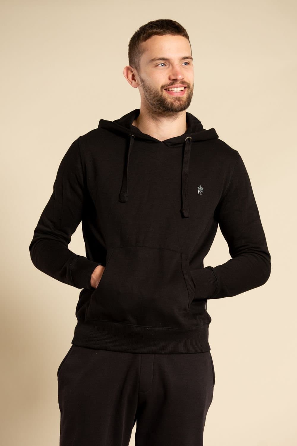 French Connection French Connection Men's Cotton Blend Hoody in Black