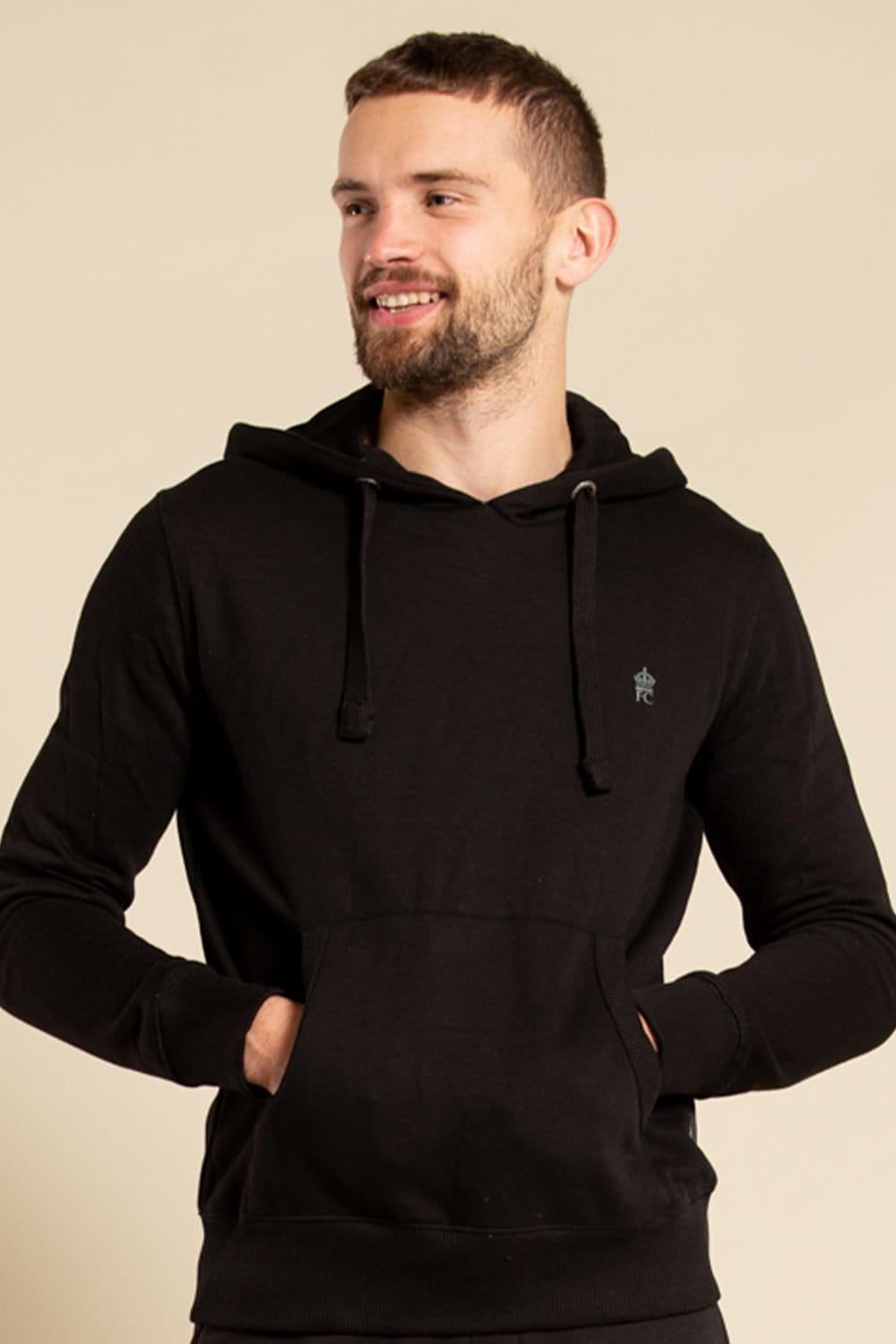 French Connection French Connection Men's Cotton Blend Hoody in Black - 4