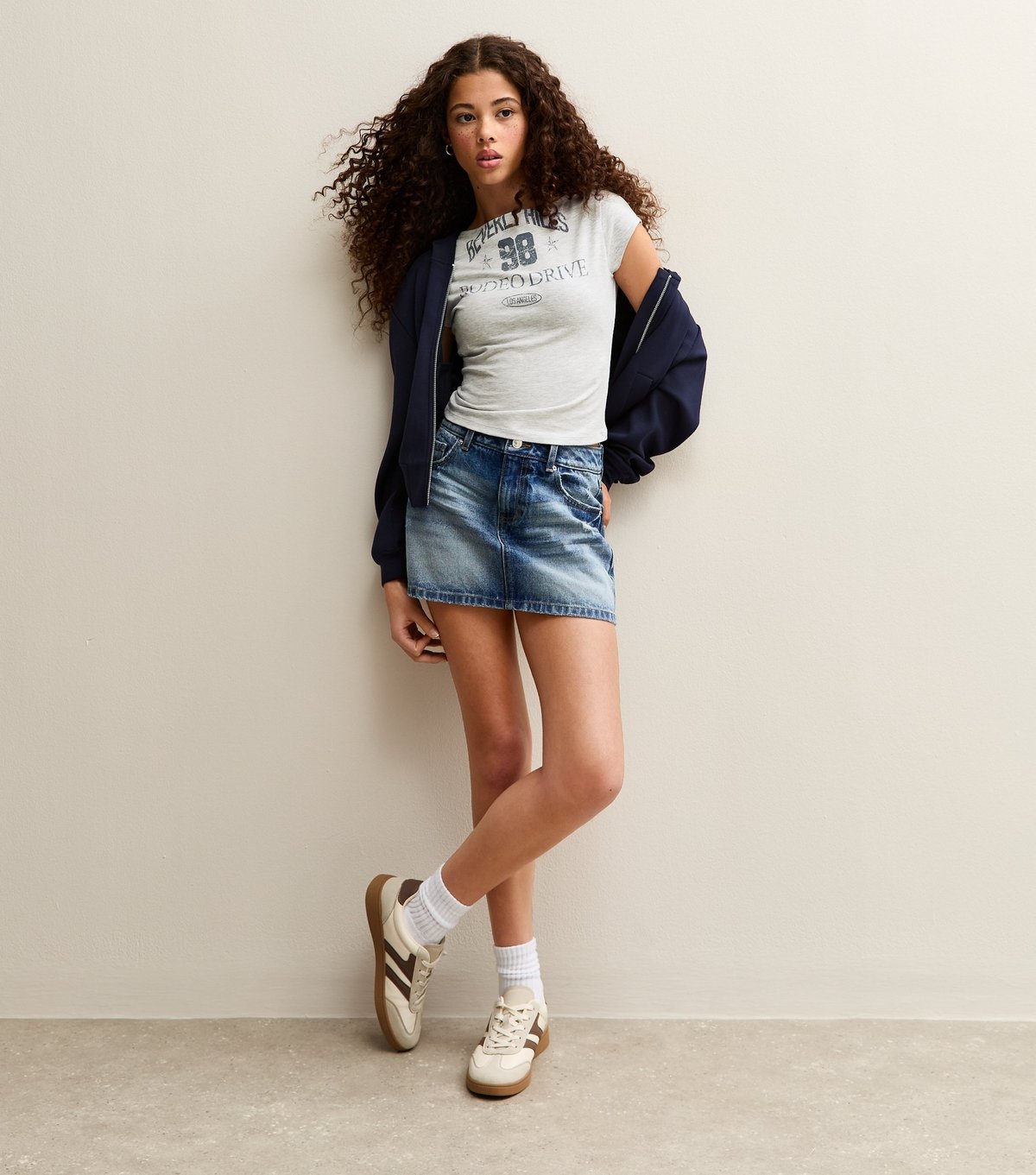 New Look Girls' Grey Rodeo Drive Cut Off Top New Look - 3