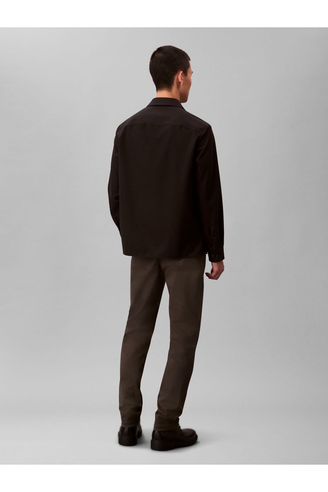 Calvin Klein Calvin Klein Men's Slim Cotton Stretch Chino Trouser Grey - 4