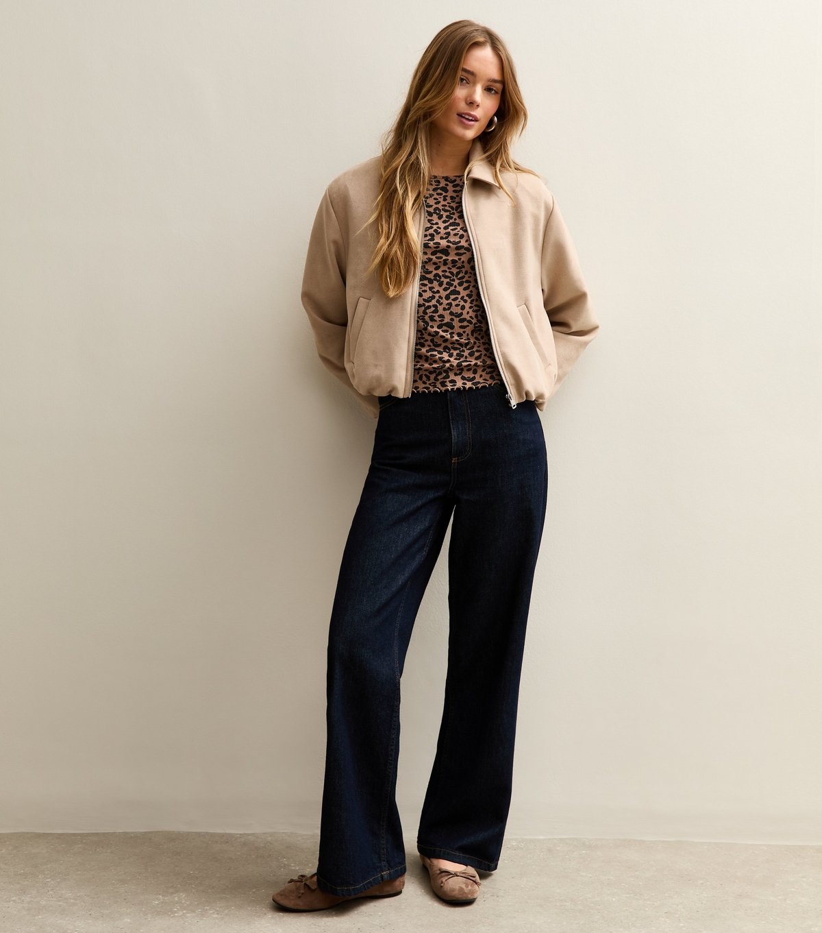 New Look Women's Brown Leopard Print Cap Sleeve T-Shirt New Look - 2