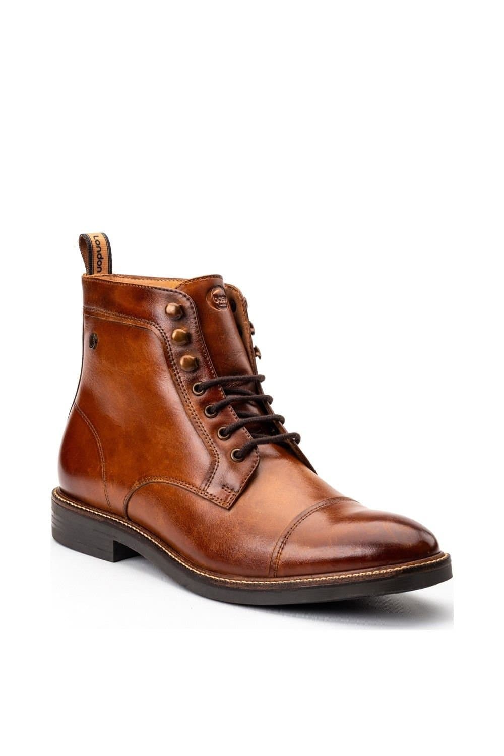 Base London Base London Men's Plymouth Toe Cap Boot in Brown