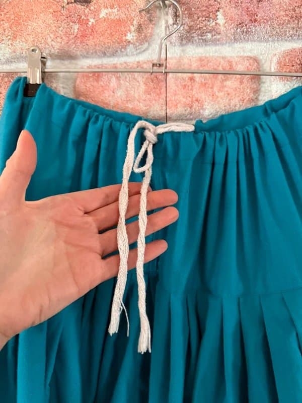 Vintage 90s Vintage Turquoise Cotton Harem Pants