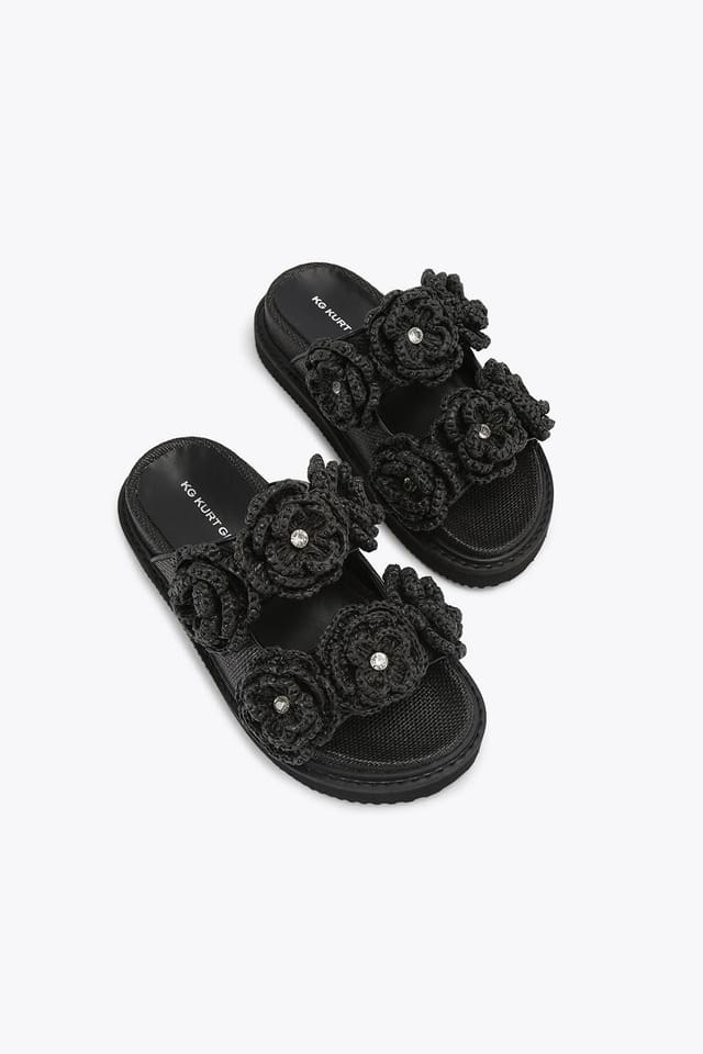 KG Kurt Geiger KG Kurt Geiger Women's 'Sonnet Footbed' Sandals in Black - 2