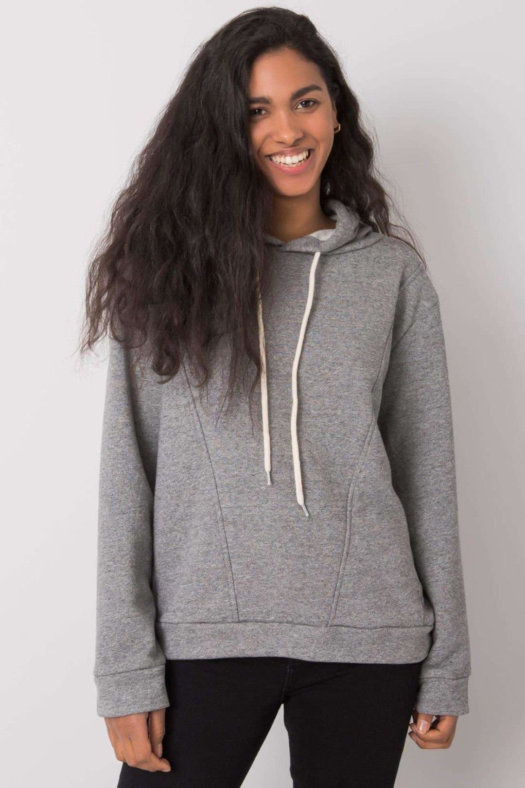 Love Lace Love Lace Women's Everyday Hooded Long Sleeve Sweatshirt in Grey