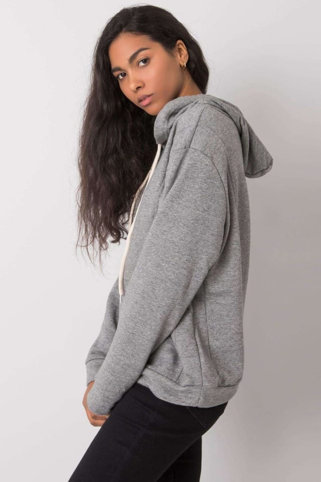 Love Lace Love Lace Women's Everyday Hooded Long Sleeve Sweatshirt in Grey - 3