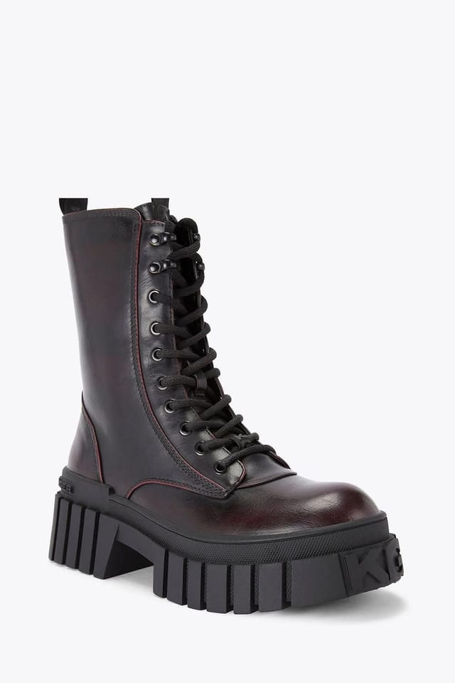 KG Kurt Geiger KG Kurt Geiger Women's 'Tegan Lace Up' Boots in Wine - 2