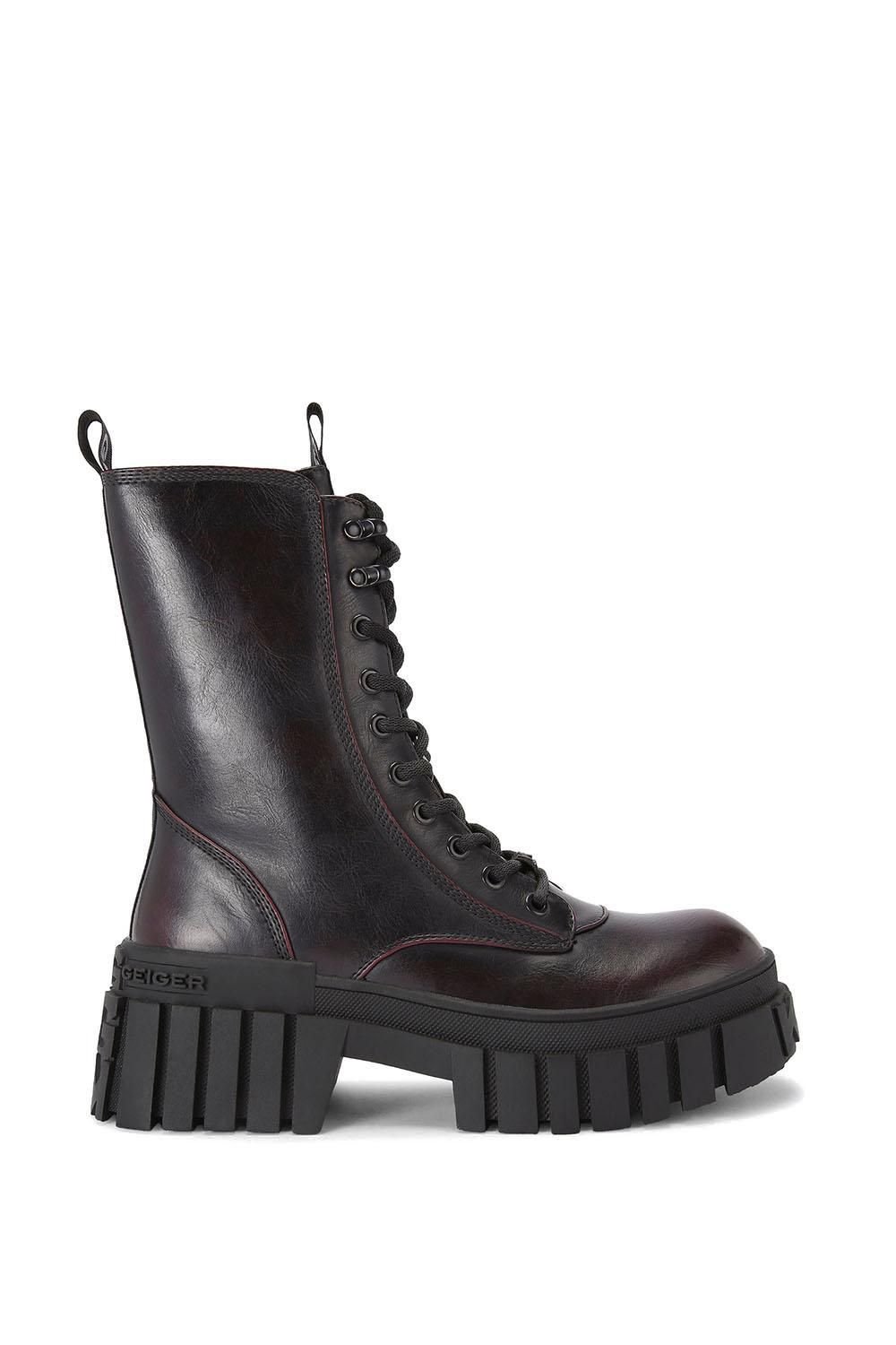 KG Kurt Geiger KG Kurt Geiger Women's 'Tegan Lace Up' Boots in Wine - 3