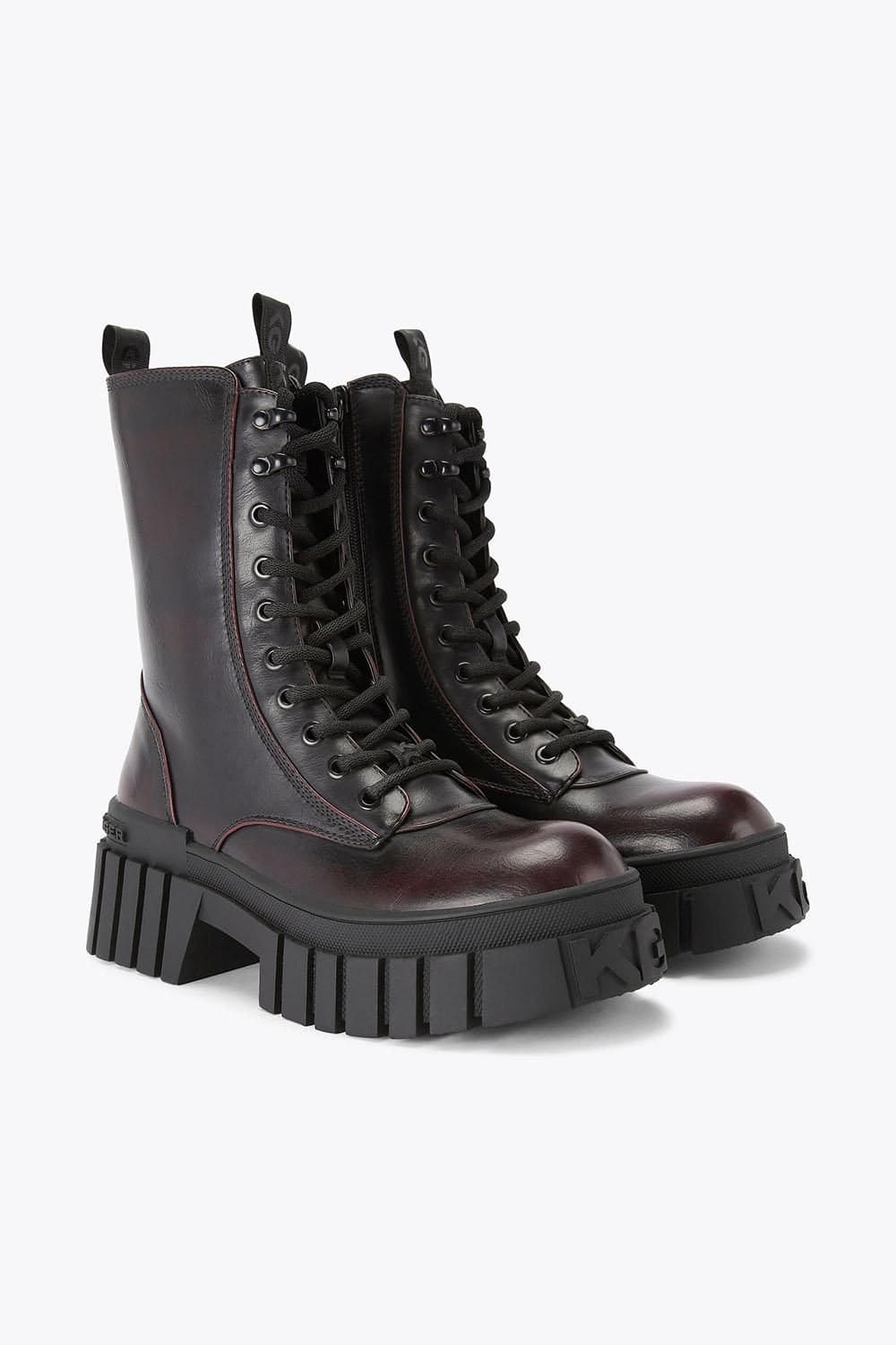 KG Kurt Geiger KG Kurt Geiger Women's 'Tegan Lace Up' Boots in Wine - 4