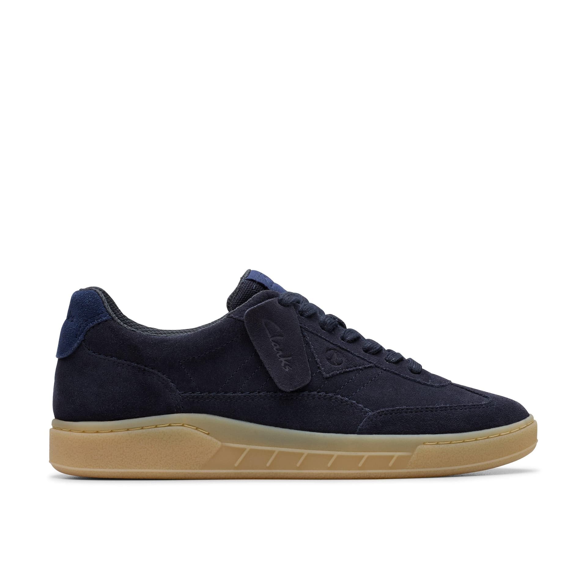 Clarks Clarks Men's Craft Rally Ace Navy Combination Trainers, Lace Up in Blue